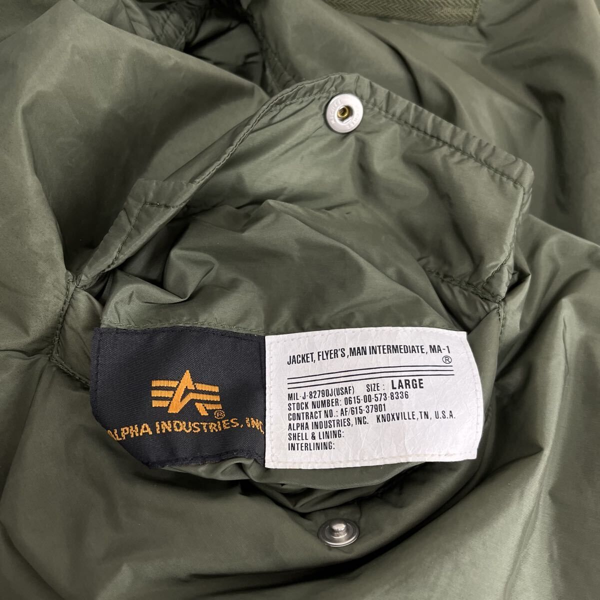 ALPHA INDUSTRIESフライトジャケット リバーシブル ALPHA INDUSTRIES アルファ 0615-00-573-8336 MA-1 フライトジャケット