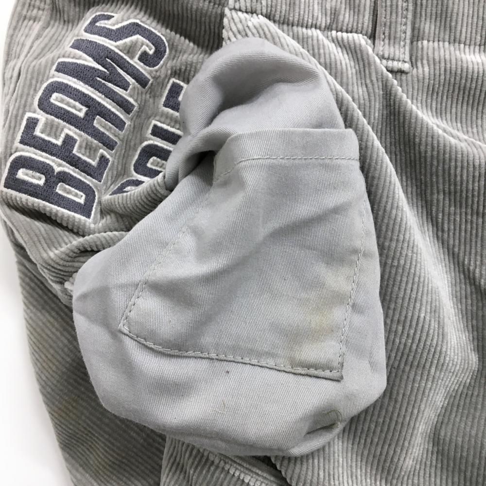 ビームスゴルフ コーデュロイパンツ グレー ロゴ刺しゅう ポケット星