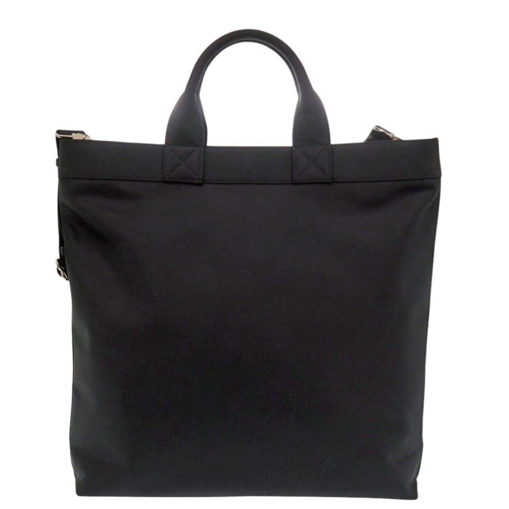 美品 バーバリー ロゴ ブラック ナイロン 2way トートバッグ 黒 0410 