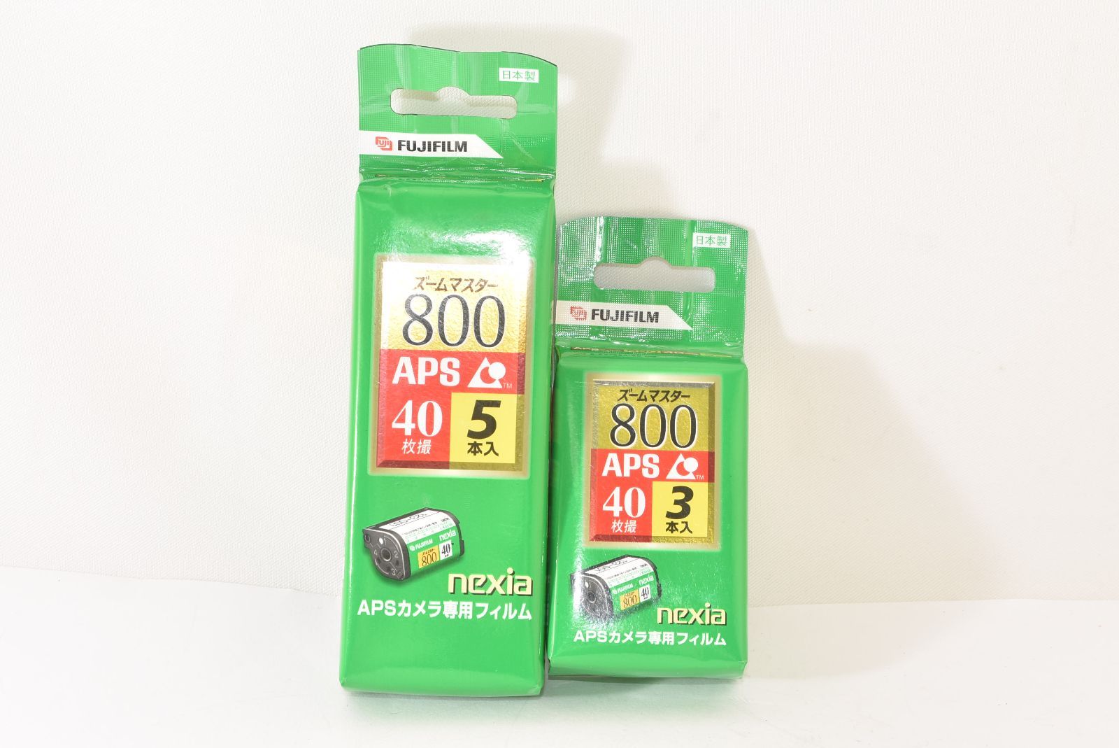 FUJIFILM フジフィルム ズームマスター 800 nexia APSフィルム 40枚撮りx5本入り 40枚撮りx3本入り 未開封 使用期限切れ J2602002 7,104円