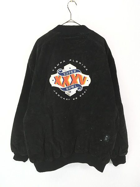 古着 00s Jeff Hamilton 「SUPER BOWL」 NFL スーパーボウル 本革