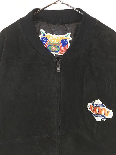 古着 00s Jeff Hamilton 「SUPER BOWL」 NFL スーパーボウル 本革