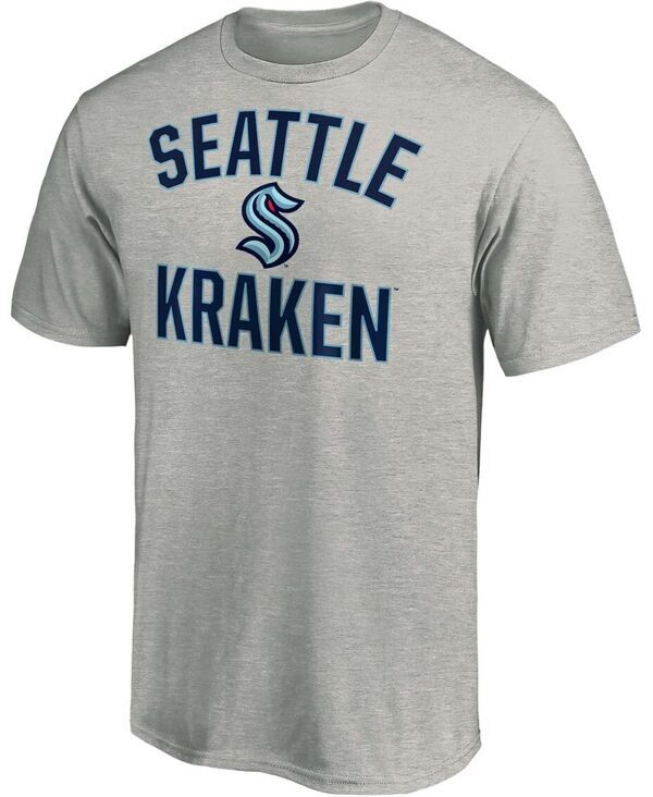 ファナティクス メンズ トップス Tシャツ Fanatics Mens Heather Gray Seattle Kraken Victory Arch Tshirt Heather Gray グレー