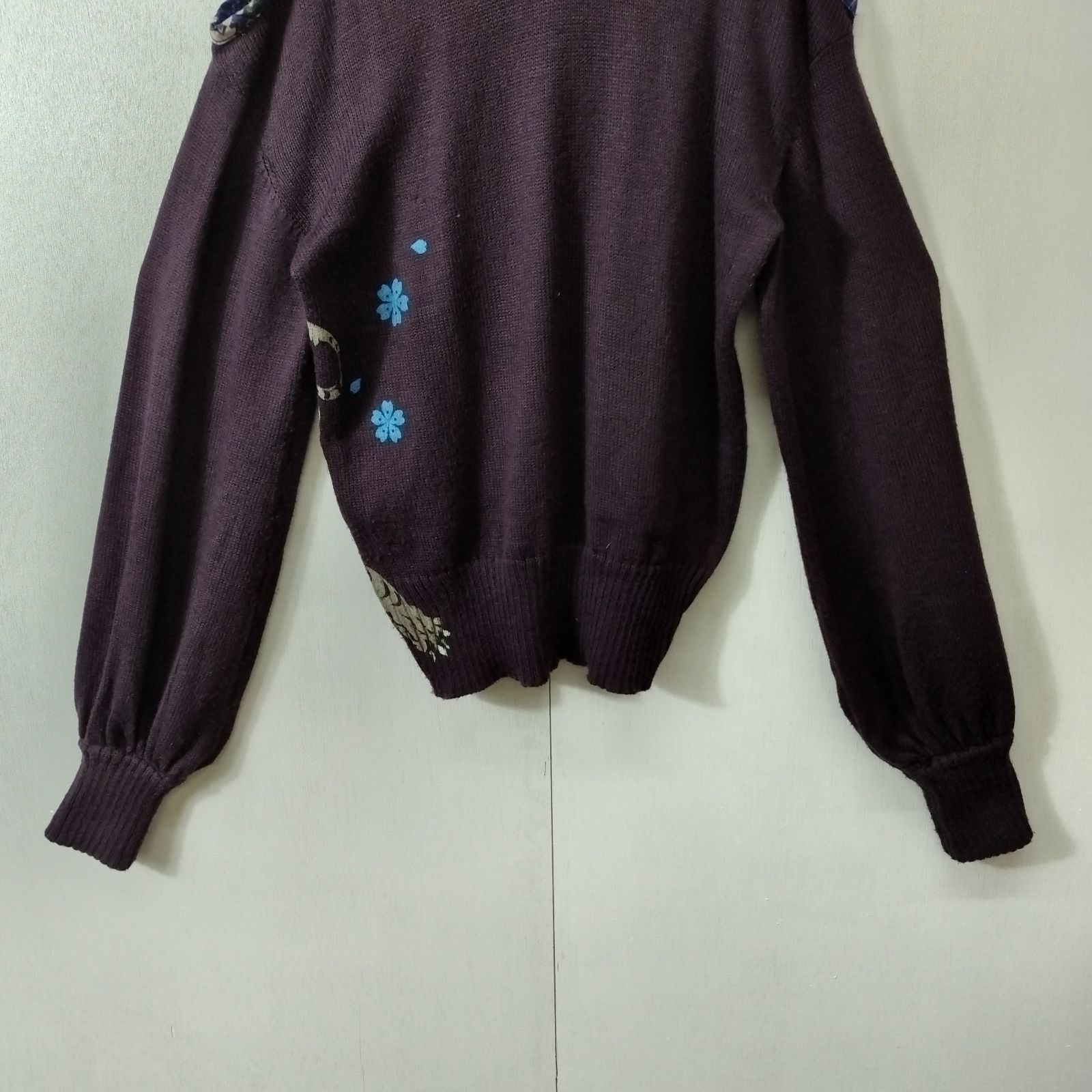 gouk ニット 長袖 2WAY ハイネック 和ゴス パンク 胸元 カットオフ Y2K