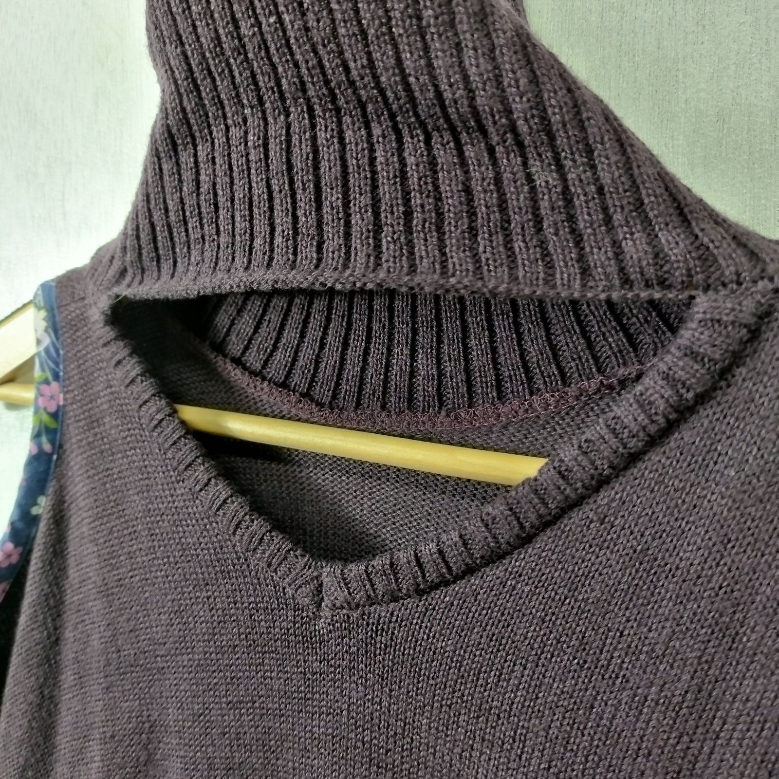 gouk ニット 長袖 2WAY ハイネック 和ゴス パンク 胸元 カットオフ Y2K