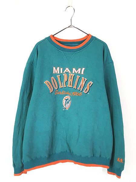 古着 90s NFL Miami Dolphins ドルフィンズ 刺しゅう スウェット