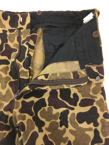古着 80s USA製 WoolRich ダックハンター カモ 迷彩 ウール