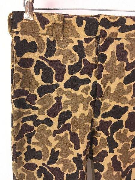 古着 80s USA製 WoolRich ダックハンター カモ 迷彩 ウール