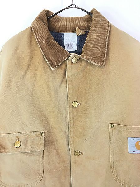 古着 80s USA製 Carhartt 「100周年記念」 ブラウン ダック ミシガン