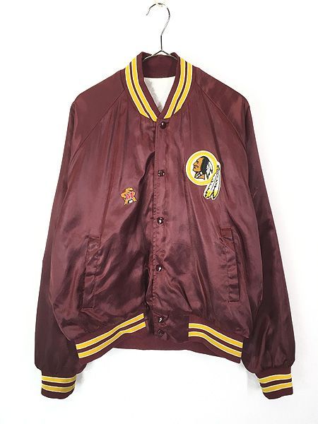 古着 90s NFL Washington Redskins レッドスキンズ 光沢 サテン