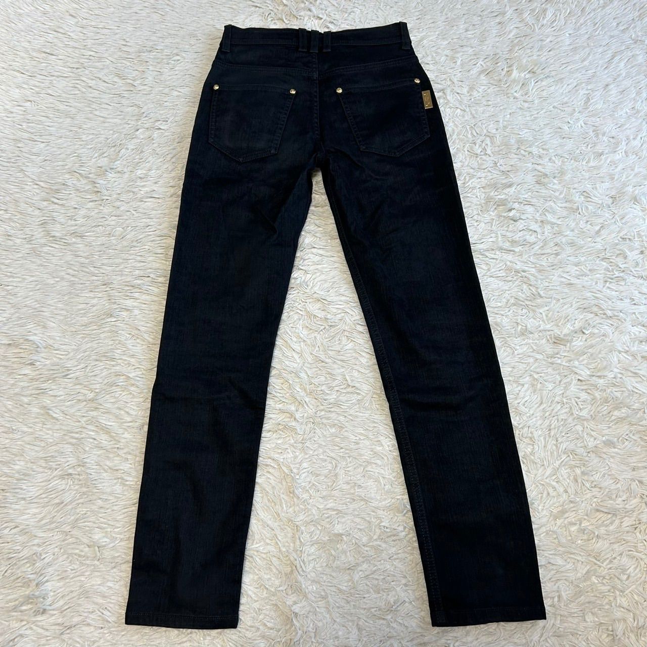 BALMAIN 】☆ 極美品 ☆ バルマン デニムパンツ スキニー 金ボタン 34 