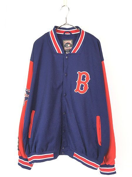 古着 MLB Boston Red Sox レッドソックス メッシュ スタジャン