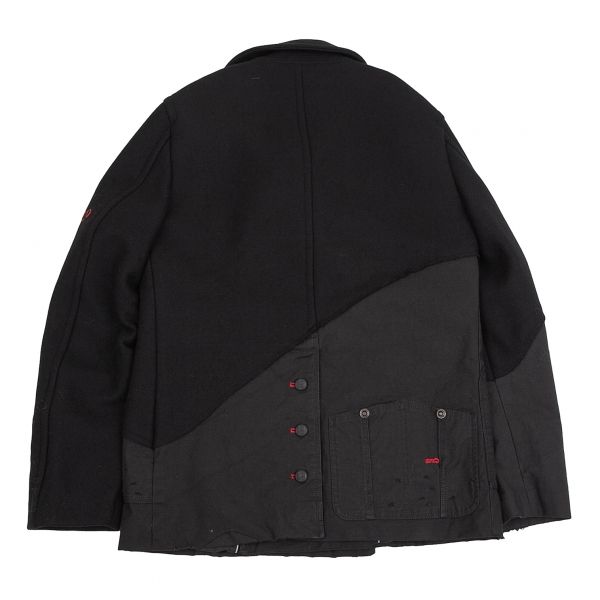 ポールアンドシャーク バイ グレッグローレンPAUL & SHARK By GREG LAUREN 再構築デザインピーコート 黒S ポールアンドシャーク バイ グレッグローレンPAUL & SHARK By GREG