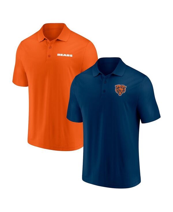 ファナティクス メンズ トップス ポロシャツ Fanatics Mens Navy Orange Chicago Bears Dueling TwoPack Polo Shirt Set Navy Orange ネイビー