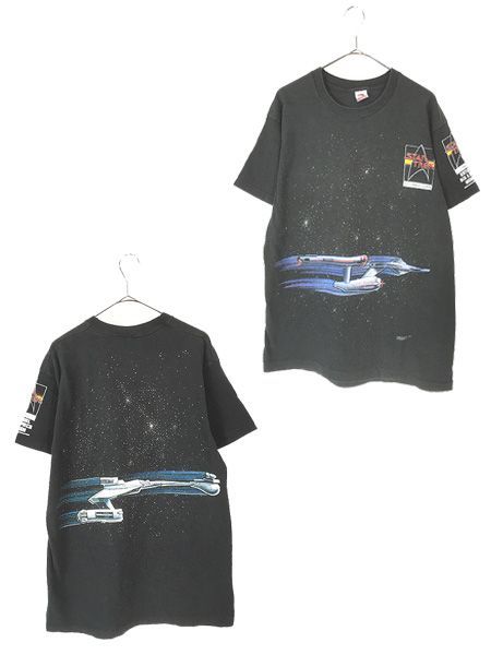 古着 90s USA製 STAR TREK スタートレック 「25th Anniversary」 宇宙船 SF ドラマ ムービー Ｔシャツ L 古着 