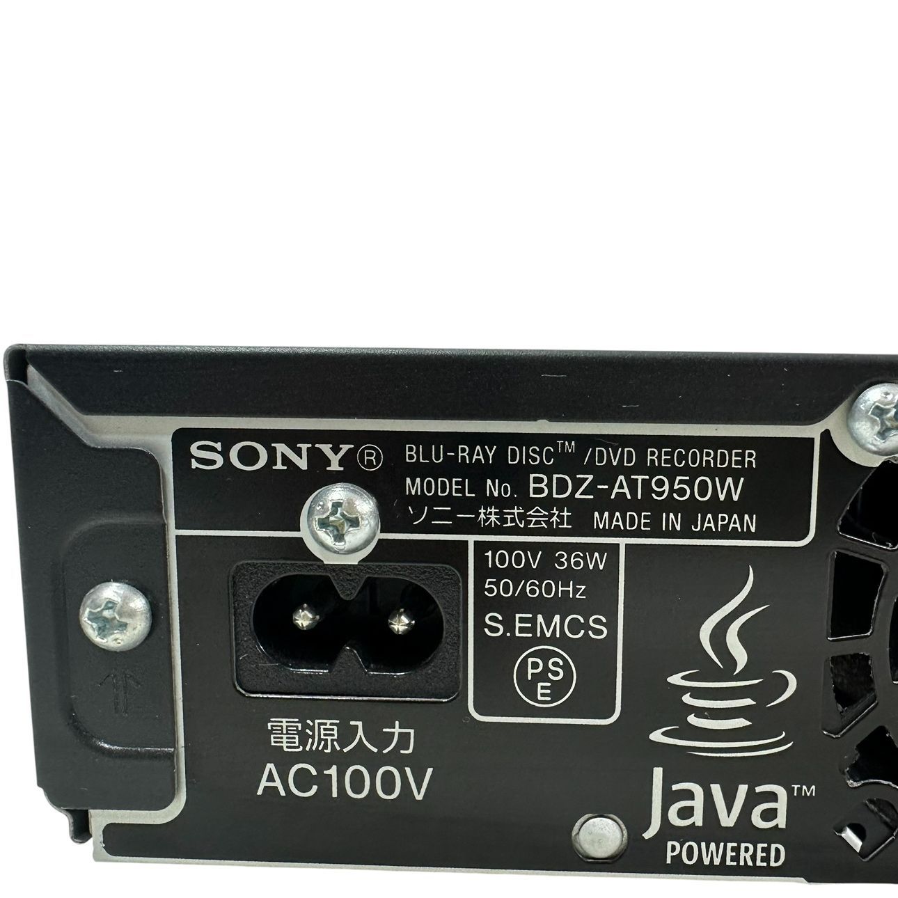 【動作品】SONY/ソニー BDレコーダー BDZ-AT950W 初期化済み ② 動作品/初期化済み】SONY/ソニー BDZ-AT950W ブルーレイレコーダー J4
