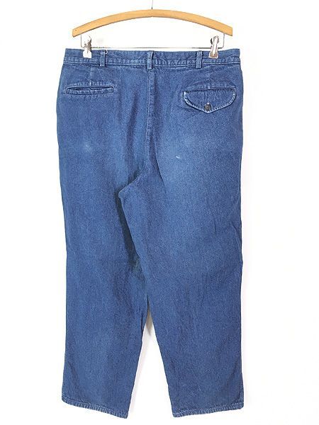 古着 80s USA製 LL Bean チェック ネル ライナー ブルー デニム タック 
