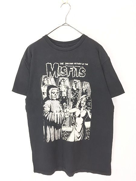 古着 00s MISFITS 「The Shocking Return of The Misfits」 クリムゾン ゴースト ホラー ハードコア パンク ロック バンド Tシャツ XL位