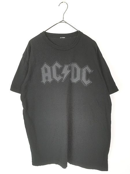 古着 00s AC/DC シンプル ロゴ ヘヴィ メタル ロック バンド Tシャツ XL位
