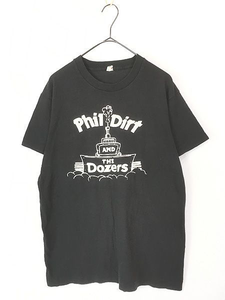 古着 80s USA製 Phil Dirt and the Dozers クルージング プリント ミュージック バンド Tシャツ XL 古着
