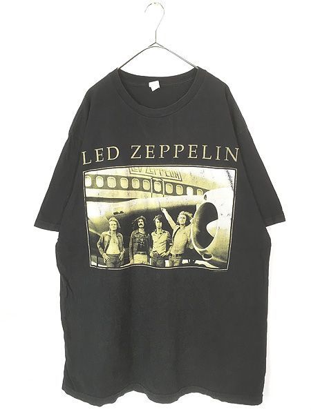 古着 00s LED ZEPPELIN 「STARSHIP」 飛行機 ヘヴィ メタル ロック バンド Tシャツ XXL位