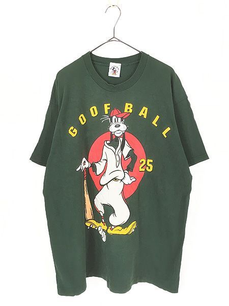 古着 90s USA製 Disney Goofy グーフィー ベースボール コスチューム Tシャツ XL位 古着
