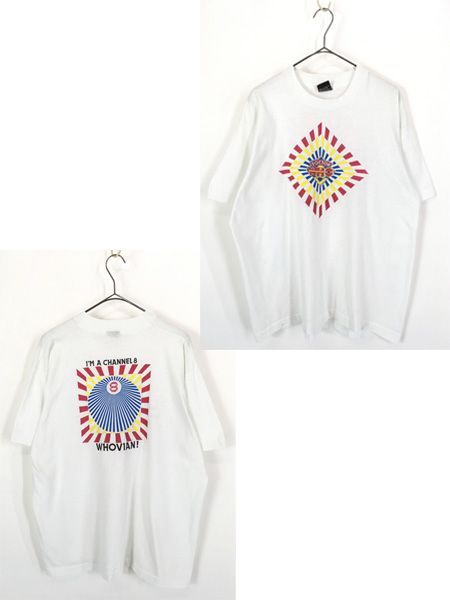 古着 80s USA製 Doctor Who 「I'm a Channel 8」 8ボール TV ドラマ Tシャツ XL