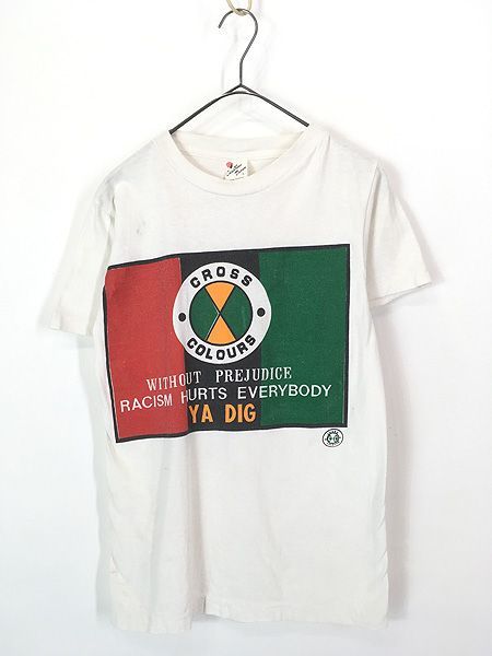古着 80-90s CROSS COLOURS 「YA DIG」 ヒップホップ ラップ カルチャー Tシャツ S
