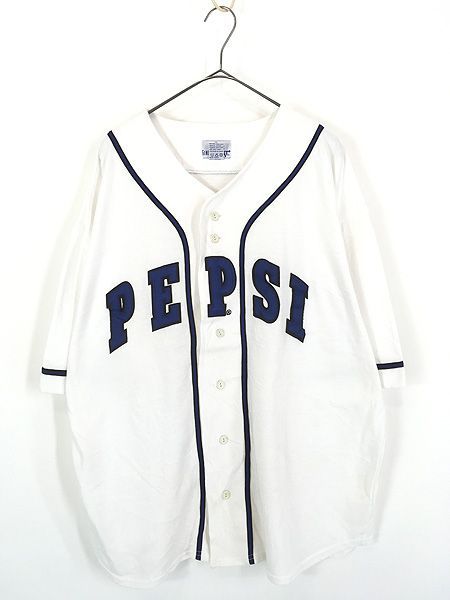 古着 90s USA製 PEPSI GENERATIONEXT ペプシ コーラ 企業 ベースボール シャツ XL 古着