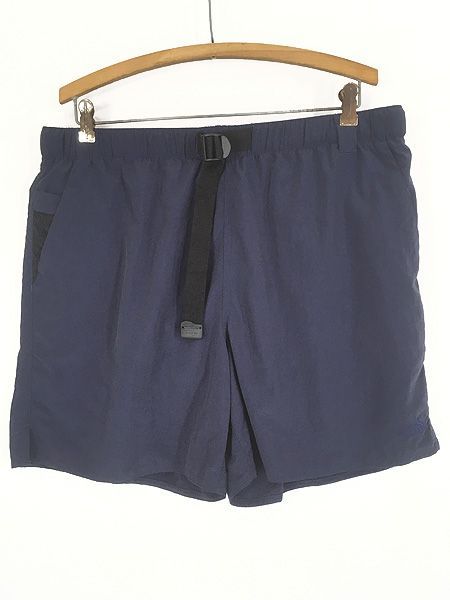 古着 TNF The North Face メッシュ ポケット ナイロン ショーツ ショート パンツ 紺 L 古着