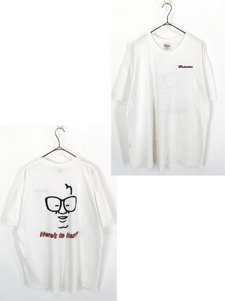 古着 00s Budweiser ビール 企業 「Here’s to Harry」 フェイス Tシャツ XL 古着