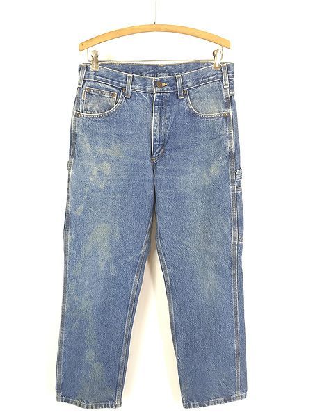 古着 10s Carhartt デニム ペインター ワーク パンツ W32 L29 古着