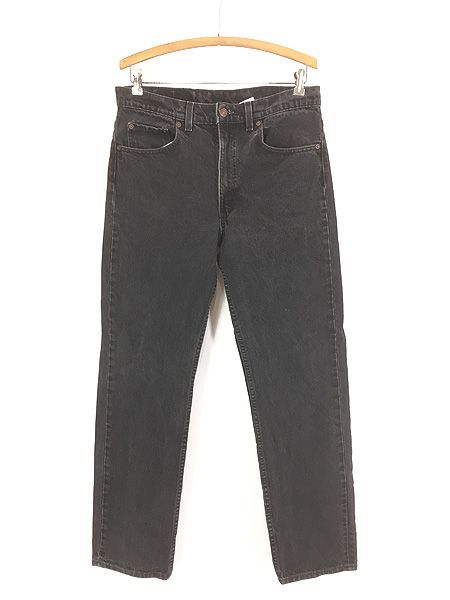 古着 90s USA製 Levi's 505-0260 サルファ ブラック デニム パンツ ジーンズ スリム W32 L31
