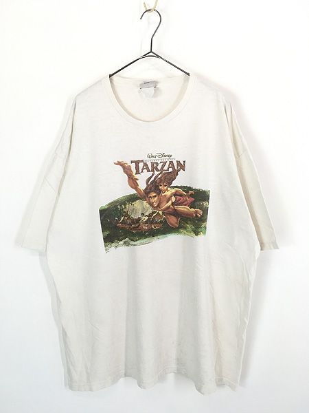 古着 90-00s Disney Tarzan ターザン ジェーン ムービー プロモ Tシャツ XXL位 古着