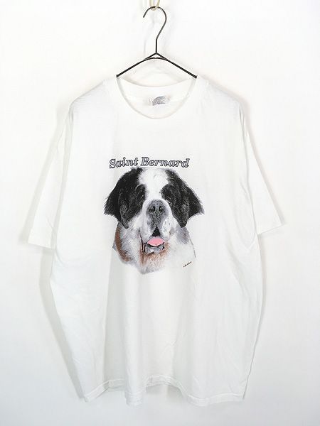 古着 90s USA製 犬 セントバーナード アニマル Tシャツ XL 古着