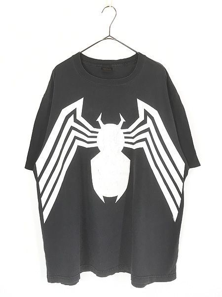 古着 00s MARVEL SPIDER MAN ヴェノム シンボル マーク ヴィラン Tシャツ XXL 古着