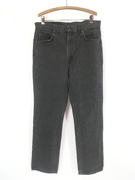 古着 90s Canada製 Levi's 619-0319 サルファ ブラック デニム パンツ ジーンズ スリムストレート W35 L31