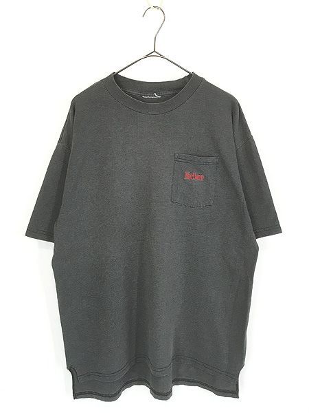 古着 90s Marlboro ワンポイント ボーダー ポケット Tシャツ ポケT XL位 古着