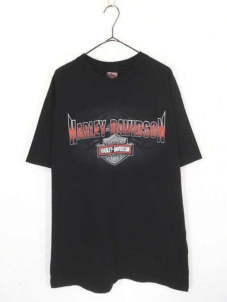 古着 00s USA製 HARLEY DAVIDSON バー&シールド バイク グラフィック Tシャツ XL 古着