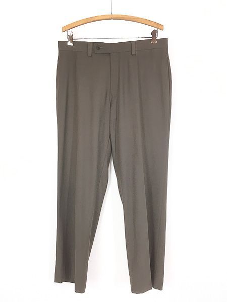 古着 CK Calvin Klein とろみ レーヨン スラックス パンツ ストレート W33 L29