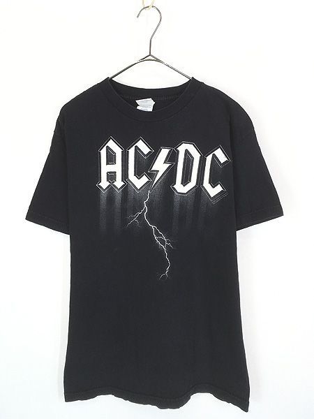 古着 00s AC/DC サンダー ロゴ ヘヴィ メタル ロック バンド Tシャツ M