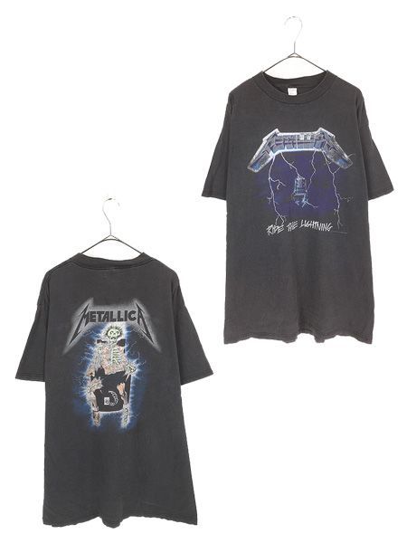 古着 90s USA製 METALLICA 「Ride the Lightning」 電気椅子 ヘヴィ メタル ロック バンド Tシャツ XL