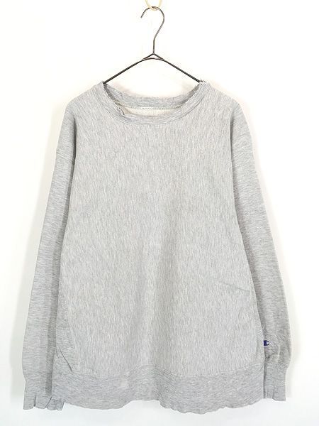 古着 90s Champion Reverse Weave 目なし リバース スウェット グレー XL位 古着