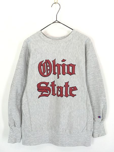 古着 90s USA製 Champion Reverse Weave 「Ohio State」 オールドイングリッシュ 2段 リバース スウェット M 古着