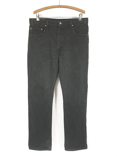 古着 90s Levi's 505-0260 サルファ ブラック デニム パンツ ジーンズ スリム W35 L31