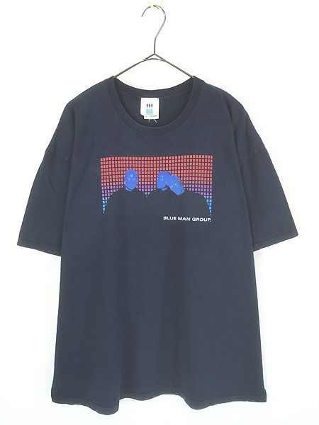 古着 00s BLUE MAN GROUP ブルーマン ミュージック パフォーマンス グラフィック Tシャツ XL