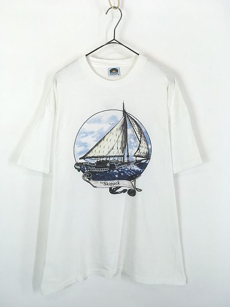 古着 90s USA製 The Skipjack 漁船 ボート イカリ Tシャツ XL 古着