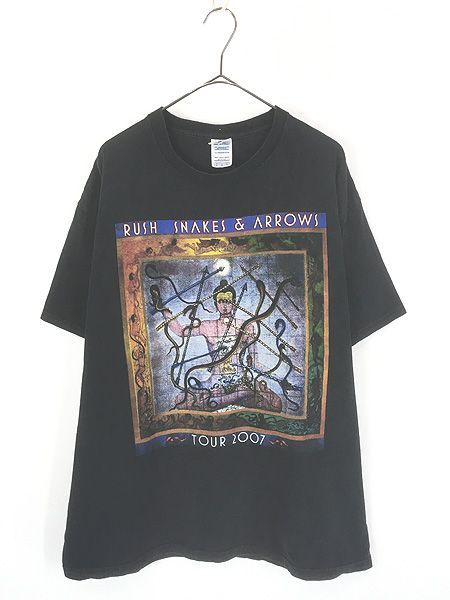 古着 00s RUSH 「Snakes & Arrows Tour 2007」 ツアー プログレ ヘヴィ メタル ロック バンド Tシャツ XL