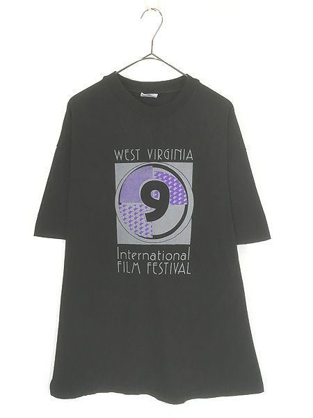 古着 90s USA製 West Virginia International Film Festival 映画祭 映画 芸術 アート Tシャツ XL