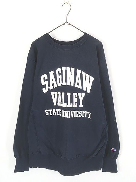 古着 90s Champion Reverse Weave 「SAGINAW VALLEY」 3段 カレッジ リバース スウェット XL 古着 10,804円